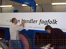 Dekoration af en Hillers lastbil
