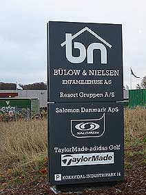 Bülow & Nielsen´s firmaskilt